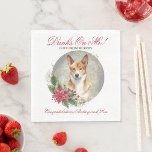 Hochzeitsservietten mit Foto vom Kanaan-Hund Serviette