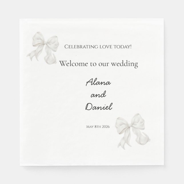 Hochzeitsservietten Serviette (Vorderseite)