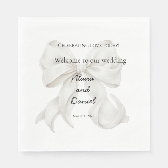 Hochzeitsservietten Serviette (Vorderseite)