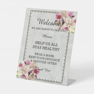 Hochzeitssicherheit von weißem Lilienflormarmor Sockelschild