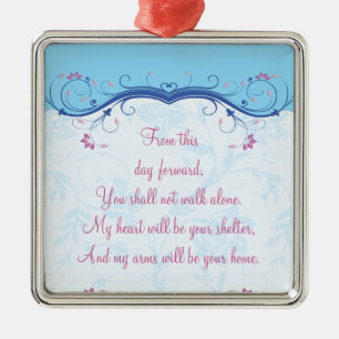 Hochzeitssilber-Liebe Ornament Aus Metall