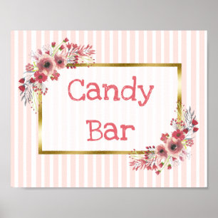 Hochzeitssing-Chalkboard-Look für Candy-Bar Poster