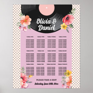 Hochzeitssitze 12 Plattenmusik der 50er Jahre Poster