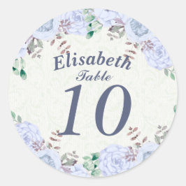 Hochzeitssitze Chic Watercolor Blumenschrift Gold Runder Aufkleber