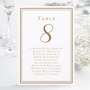 Hochzeitssitze Rustic Brown Guest Tischnummer
