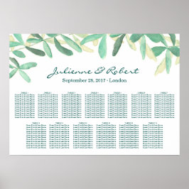 Hochzeitssitzkarte Landschaft Landschaft 13 Tische Poster