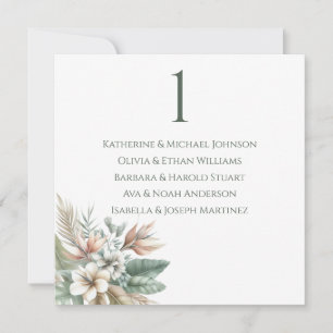 Hochzeitssitzkarte - tropische Eleganz Einladung