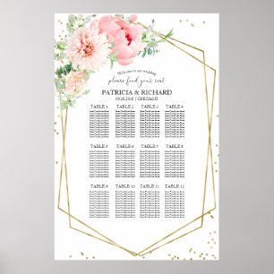 Hochzeitssitzplan Elegantes Ambiente Poster