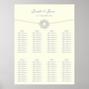 Hochzeitssitzplan Elfenbeinküste mit Perle & Diama Poster