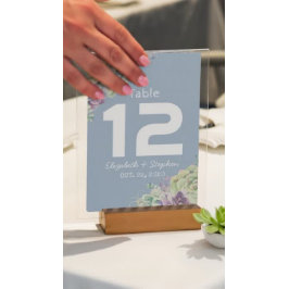 Hochzeitssitzplatz Tischnummer Sukkulente Pflanze