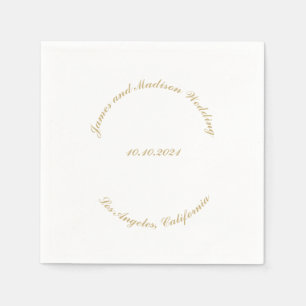 Hochzeitsskript, eigene, gekrümmte Textnamen, eleg Serviette