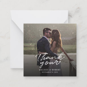 Hochzeitsskript Foto Vielen Dank Mitteilungskarte