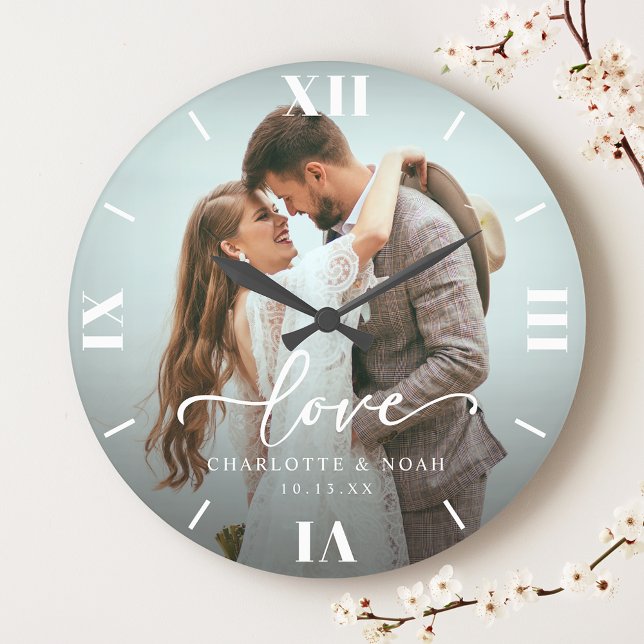 Hochzeitsskript für Foto Große Wanduhr (Von Creator hochgeladen)