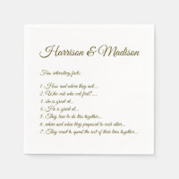 Hochzeitsskript-Namen Couple Fun Facts moos green
