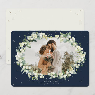 Hochzeitssnowberry/Eukalyptus-Hochzeitsstich für S Dankeskarte