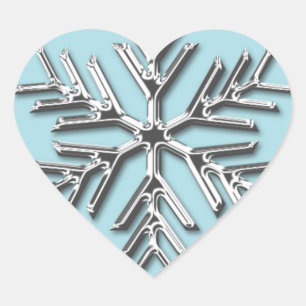 Hochzeitssnowflake Winter Hochzeiten Siegel Herz-Aufkleber