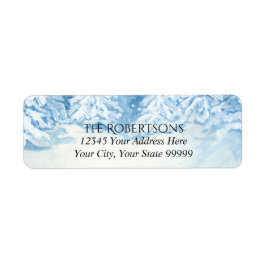 Hochzeitssnowy Trees Wasserfarbe | RÜCKSENDEADRESS