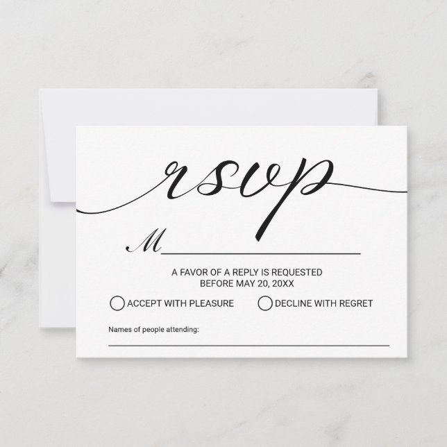 Hochzeitssong-Band-UAWG RSVP Karte (Vorderseite)