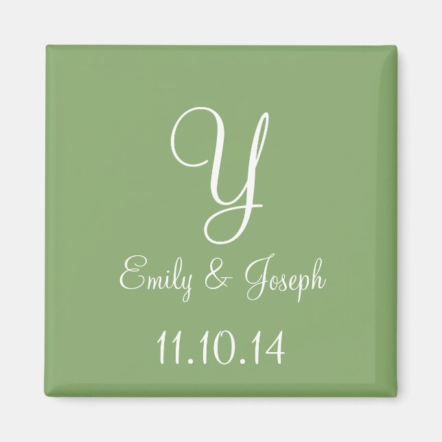 Hochzeitssparagus Niedlich monochromatisch Magnet (Vorne)