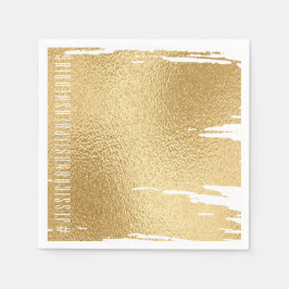 Hochzeitsstandard Napkin Elegant Gold und Schwarz Serviette