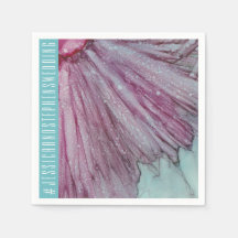 Hochzeitsstandard Napkin Türkis und Lavendel