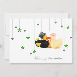 Hochzeitssterne und Herz Einladung zur Hochzeit