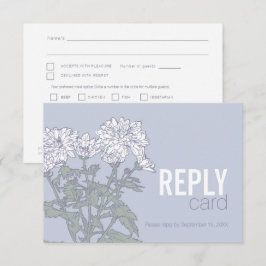 Hochzeitsstichtag chrysanthemum white wedding RSVP