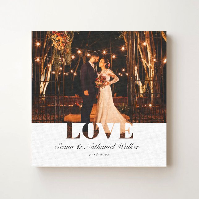 Hochzeitsstift Foto Newlyweds Keepake Canvas Print Leinwanddruck (Von Creator hochgeladen)