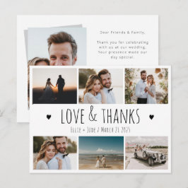 Hochzeitsstift Foto Vielen Dank Card Multi-Foto Postkarte