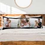 Hochzeitsstift für Foto ZigZag - Personalisiert Seitenschläferkissen<br><div class="desc">Erstellen Sie Ihr eigenes, einzigartiges Kissen mit 3 Ihrer Lieblingsfotos. Die Bildvorlage ist ein Set bis zur Erstellung der Foto-Collage in einer subtilen Zickzack-Montage. Ihre Fotos werden im Landschaftsformat dargestellt und mit einem schmalen, weißen Rahmen gerahmt. Sie können auch Ihre Namen und das Hochzeitsdatum (oder anderen benutzerdefinierten Text) auf der...</div>