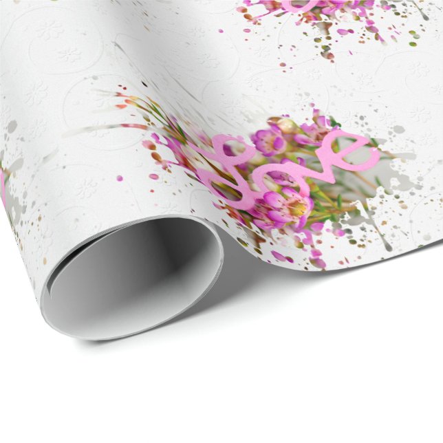 Hochzeitsstift in Splash-Rahmen Geschenkpapier (Rolleneckpunkt)