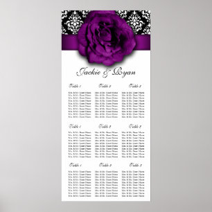 Hochzeitsstift Lila Rose Damaskus Poster