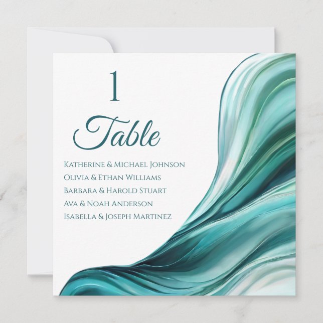 Hochzeitsstift - Moderne Smaragdgrün- Einladung (Vorderseite)