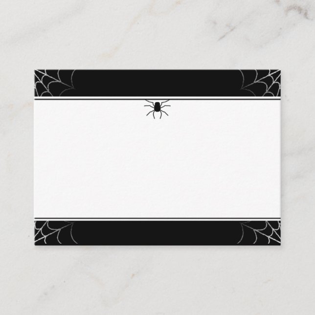 Hochzeitsstift Platzkarten Spider & Web BLANK (Vorderseite)