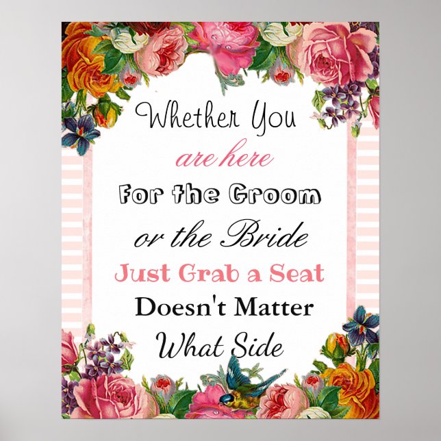 Hochzeitsstift, Poster "überall" setzen (Vorne)