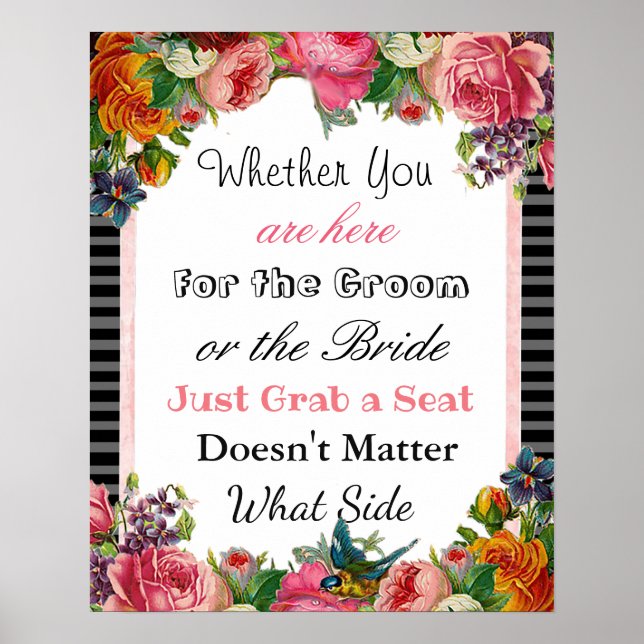 Hochzeitsstift, Poster "überall" setzen (Vorne)