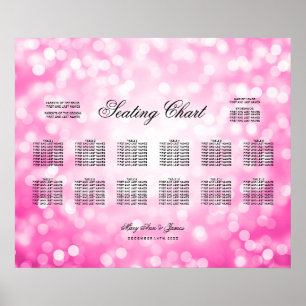 Hochzeitsstift Rosa Glitzer Lights Poster