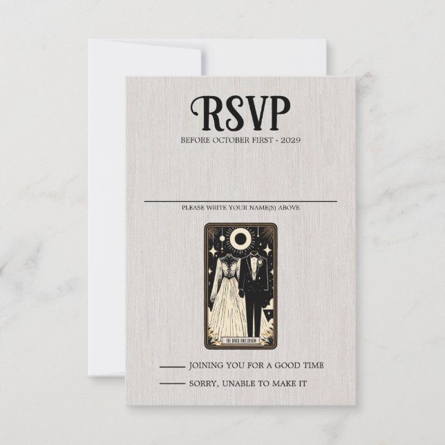 Hochzeitsstift RSVP Karte (Vorderseite)