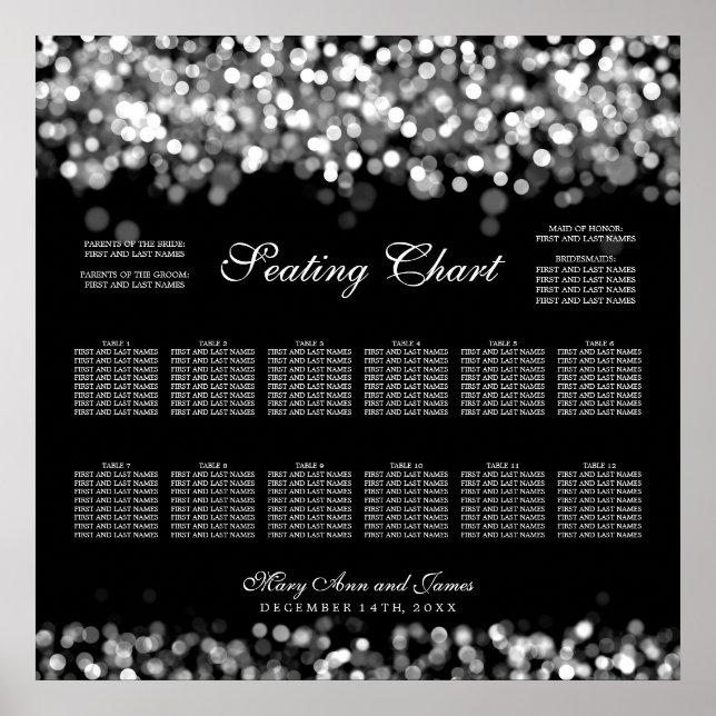 Hochzeitsstift Silber Lights Poster (Vorne)