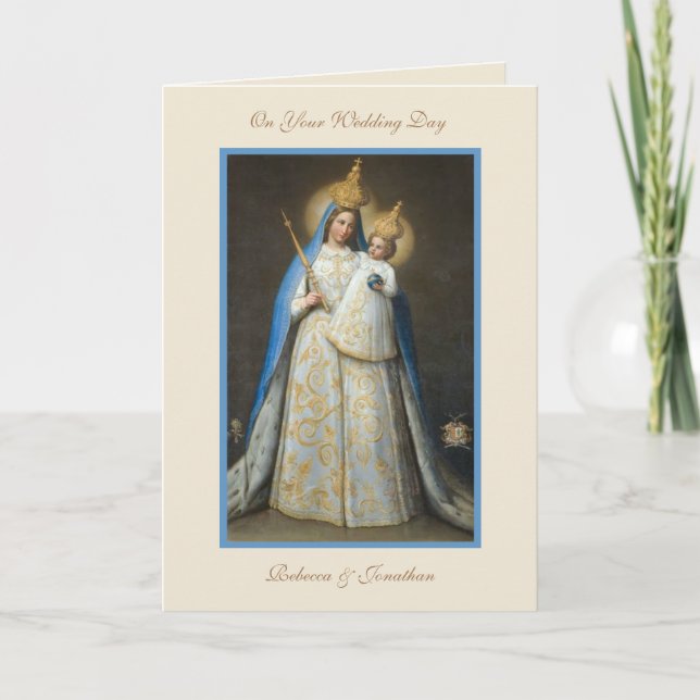 Hochzeitsstiftung Mary Jesus Religious Gebet Karte (Vorderseite)