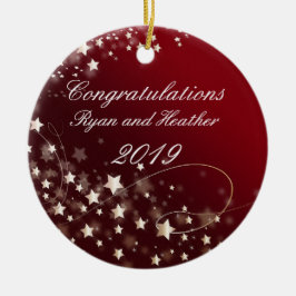 Hochzeitsstiftung Neue Zuhause Red Keramik Ornament