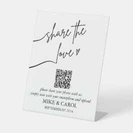 Hochzeitsstimmen des Liebe-Fotos QR-Code Sockelschild