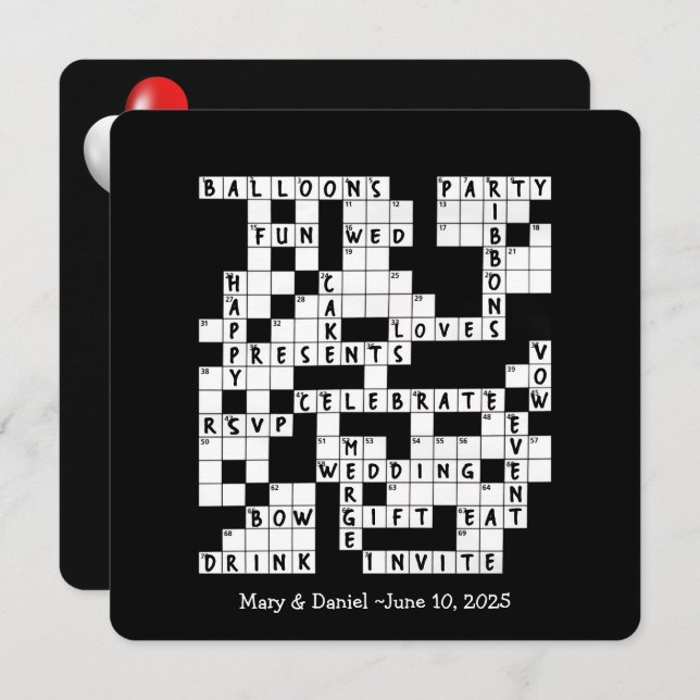 Hochzeitsstipendium Einladung (Vorne/Hinten)