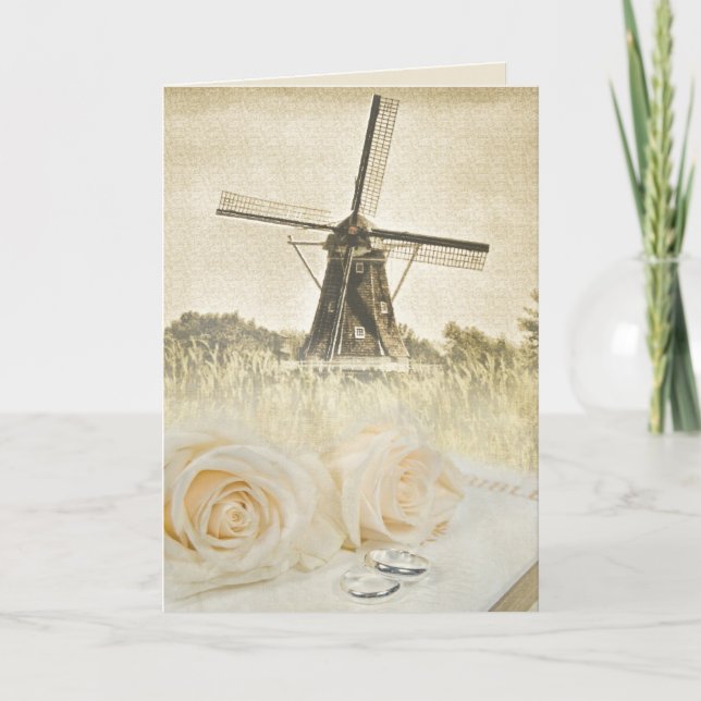 Hochzeitsstipps auf Bibel mit Windmühle Karte (Vorderseite)