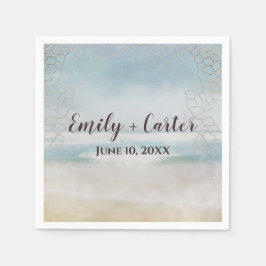 Hochzeitsstrand mit Netz Serviette