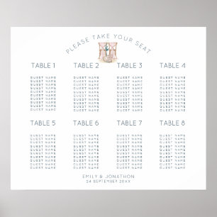 Hochzeitsstuhl 8 Tabelle 80 Quadrat Sitzplan Poster