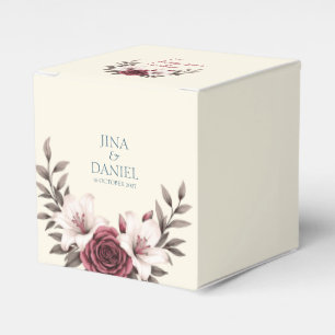 Hochzeitssuite mit Blumen (pink) Geschenkschachtel