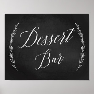 Hochzeitssymbol - Dessert Bar Wedding Chalkboard Z Poster
