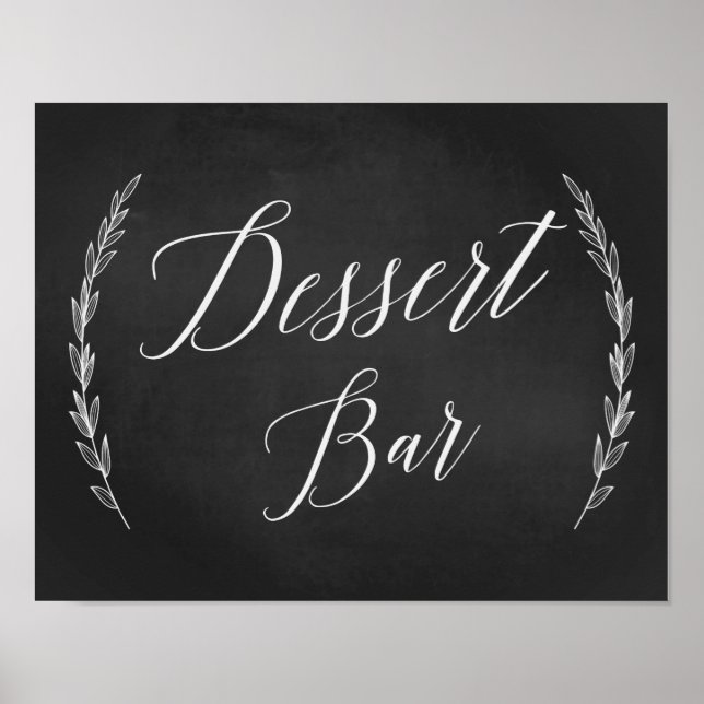 Hochzeitssymbol - Dessert Bar Wedding Chalkboard Z Poster (Vorne)