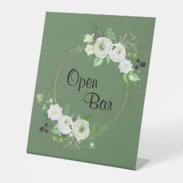 Hochzeitssymbol für das offene Bar Pedestal Sockelschild